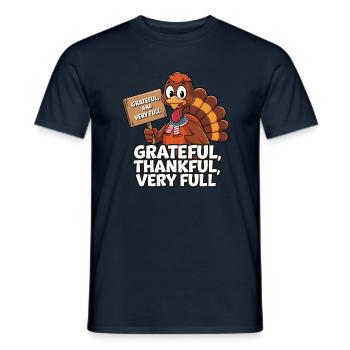 Funny Thanksgiving Turkey - Men's T-Shirt - navy - Front - AI Model Male 178 light (178cm)