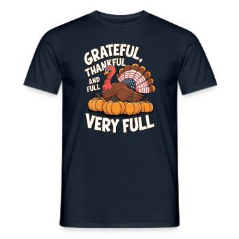 Funny Thanksgiving Turkey - Men's T-Shirt - navy - Front - AI Model Male 178 light (178cm)