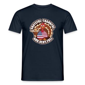 Lustiger Thanksgiving Truthahn - Männer T-Shirt - Navy - Vorne - AI Model Male 178 light (178cm)