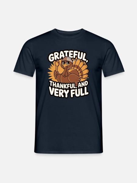 Dinde drôle de Thanksgiving - T-shirt homme - marine
