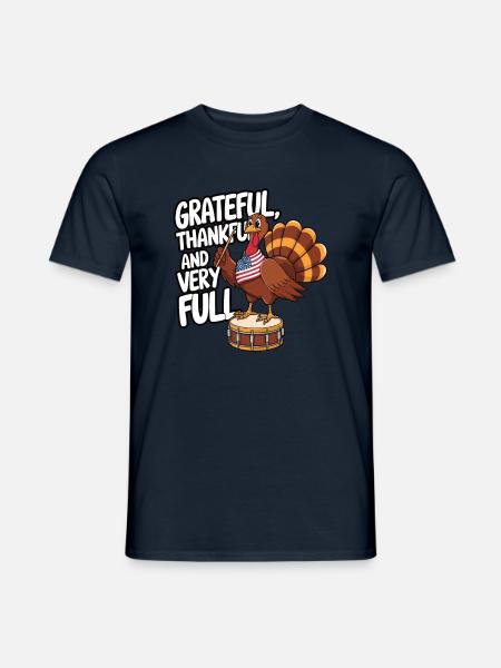Lustiger Thanksgiving Truthahn - Männer T-Shirt - Navy