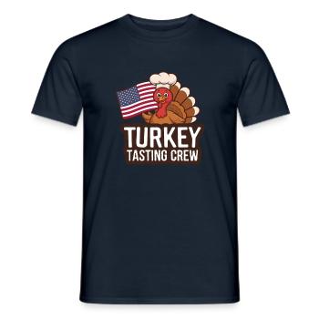 Lustiger Thanksgiving Truthahn - Männer T-Shirt - Navy - Vorne - AI Model Male 178 light (178cm)