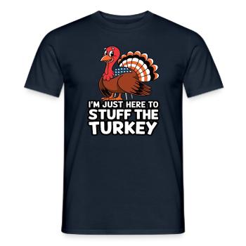 Lustiger Thanksgiving Truthahn - Männer T-Shirt - Navy - Vorne - AI Model Male 178 light (178cm)