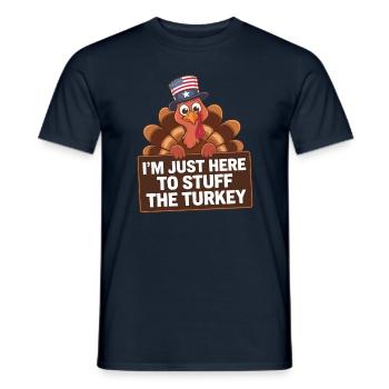 Lustiger Thanksgiving Truthahn - Männer T-Shirt - Navy - Vorne - AI Model Male 178 light (178cm)