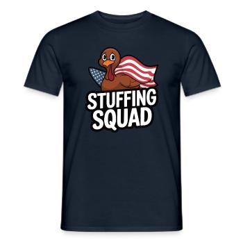 Lustiger Thanksgiving Truthahn - Männer T-Shirt - Navy - Vorne - AI Model Male 178 light (178cm)