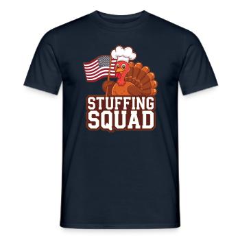 Lustiger Thanksgiving Truthahn - Männer T-Shirt - Navy - Vorne - AI Model Male 178 light (178cm)