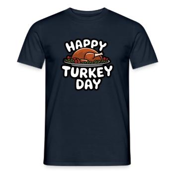 Lustiger Thanksgiving Truthahn - Männer T-Shirt - Navy - Vorne - AI Model Male 178 light (178cm)