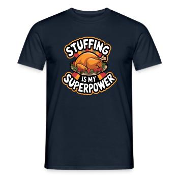 Lustiger Thanksgiving Truthahn - Männer T-Shirt - Navy - Vorne - AI Model Male 178 light (178cm)