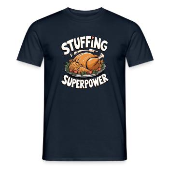 Lustiger Thanksgiving Truthahn - Männer T-Shirt - Navy - Vorne - AI Model Male 178 light (178cm)