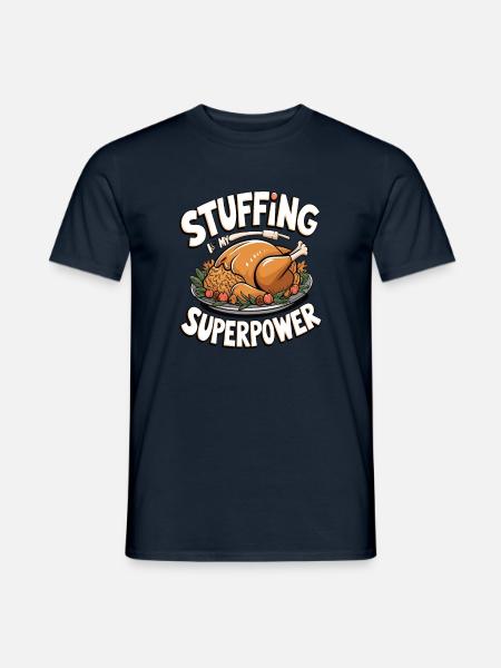 Funny Thanksgiving Turkey - Men's T-Shirt - navy
