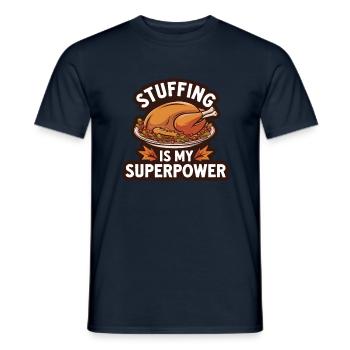 Lustiger Thanksgiving Truthahn - Männer T-Shirt - Navy - Vorne - AI Model Male 178 light (178cm)