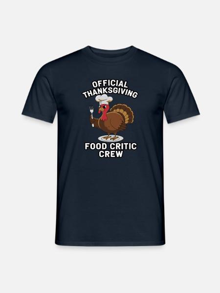 Lustiger Thanksgiving Truthahn - Männer T-Shirt - Navy