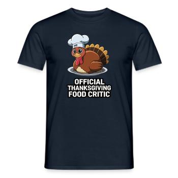 Lustiger Thanksgiving Truthahn - Männer T-Shirt - Navy - Vorne - AI Model Male 178 light (178cm)
