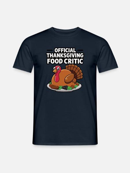 Dinde drôle de Thanksgiving - T-shirt homme - marine