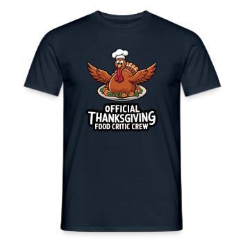 Funny Thanksgiving Turkey - Men's T-Shirt - navy - Front - AI Model Male 178 light (178cm)