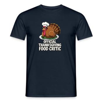 Funny Thanksgiving Turkey - Men's T-Shirt - navy - Front - AI Model Male 178 light (178cm)