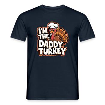 Papa Dinde Thanksgiving - T-shirt homme - marine - Devant - AI Model Male 178 light (178cm)
