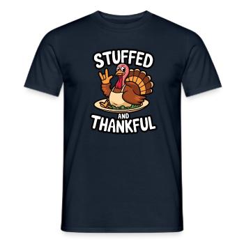 Lustiger Thanksgiving Truthahn - Männer T-Shirt - Navy - Vorne - AI Model Male 178 light (178cm)