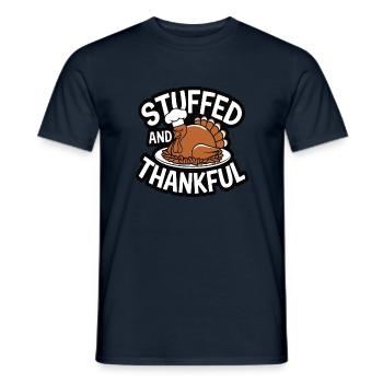 Funny Thanksgiving Turkey - Men's T-Shirt - navy - Front - AI Model Male 178 light (178cm)