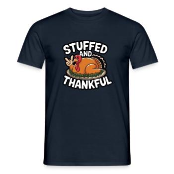Lustiger Thanksgiving Truthahn - Männer T-Shirt - Navy - Vorne - AI Model Male 178 light (178cm)