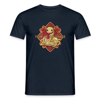 Année Chinoise 2025 Année du Serpent - T-shirt homme - marine - Devant - AI Model Male 178 light (178cm)