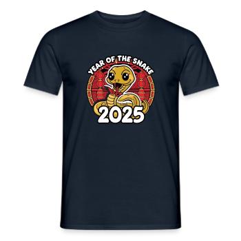 Chinese Year 2025 Year of the Snake - Men's T-Shirt - navy - Front - AI Model Male 178 light (178cm)