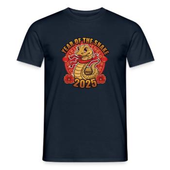 Chinese Year 2025 Year of the Snake - Men's T-Shirt - navy - Front - AI Model Male 178 light (178cm)