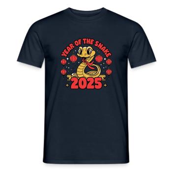 Chinese Year 2025 Year of the Snake - Men's T-Shirt - navy - Front - AI Model Male 178 light (178cm)