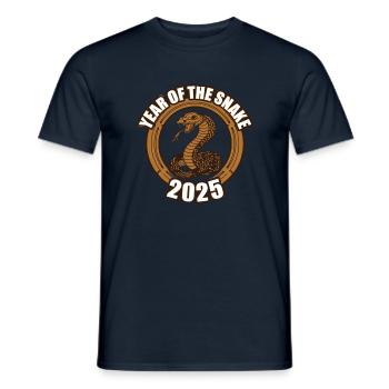 Chinesisches Jahr 2025 Jahr der Schlange - Männer T-Shirt - Navy - Vorne - AI Model Male 178 light (178cm)