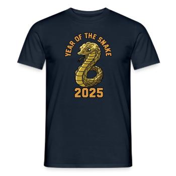 Chinese Year 2025 Year of the Snake - Men's T-Shirt - navy - Front - AI Model Male 178 light (178cm)