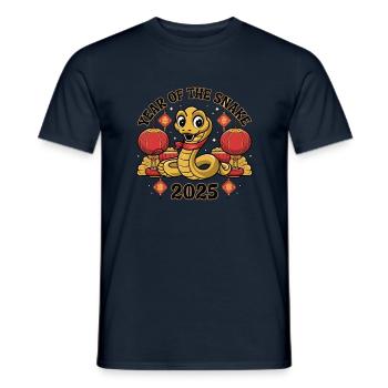 Chinese Year 2025 Year of the Snake - Men's T-Shirt - navy - Front - AI Model Male 178 light (178cm)