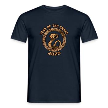 Année Chinoise 2025 Année du Serpent - T-shirt homme - marine - Devant - AI Model Male 178 light (178cm)