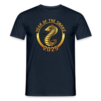 Année Chinoise 2025 Année du Serpent - T-shirt homme - marine - Devant - AI Model Male 178 light (178cm)