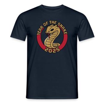 Année Chinoise 2025 Année du Serpent - T-shirt homme - marine - Devant - AI Model Male 178 light (178cm)