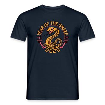 Chinesisches Jahr 2025 Jahr der Schlange - Männer T-Shirt - Navy - Vorne - AI Model Male 178 light (178cm)