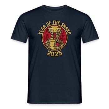 Chinesisches Jahr 2025 Jahr der Schlange - Männer T-Shirt - Navy - Vorne - AI Model Male 178 light (178cm)