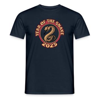 Chinese Year 2025 Year of the Snake - Men's T-Shirt - navy - Front - AI Model Male 178 light (178cm)