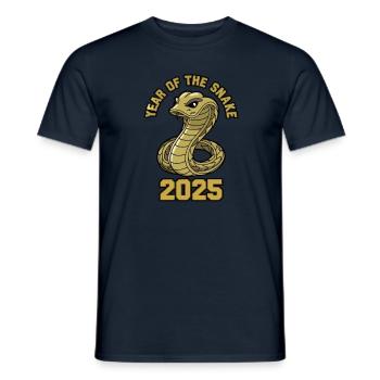 Chinese Year 2025 Year of the Snake - Men's T-Shirt - navy - Front - AI Model Male 178 light (178cm)