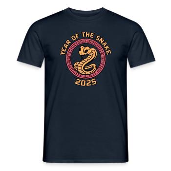Chinesisches Jahr 2025 Jahr der Schlange - Männer T-Shirt - Navy - Vorne - AI Model Male 178 light (178cm)