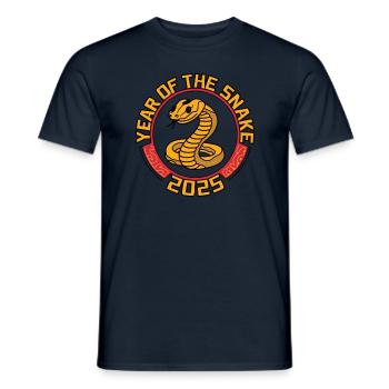 Chinesisches Jahr 2025 Jahr der Schlange - Männer T-Shirt - Navy - Vorne - AI Model Male 178 light (178cm)