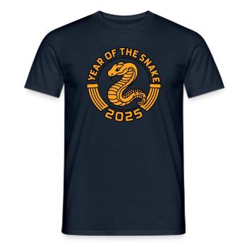 Année Chinoise 2025 Année du Serpent - T-shirt homme - marine - Devant - AI Model Male 178 light (178cm)