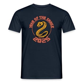 Chinesisches Jahr 2025 Jahr der Schlange - Männer T-Shirt - Navy - Vorne - AI Model Male 178 light (178cm)