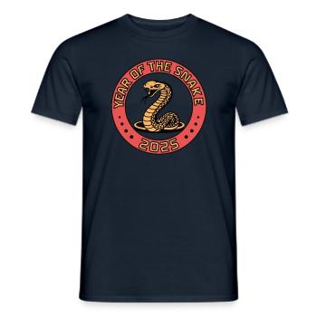 Chinesisches Jahr 2025 Jahr der Schlange - Männer T-Shirt - Navy - Vorne - AI Model Male 178 light (178cm)