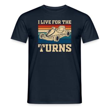 Go Kart Kart Driver Go Kart Racing - Men's T-Shirt - navy - Front - AI Model Male 178 light (178cm)