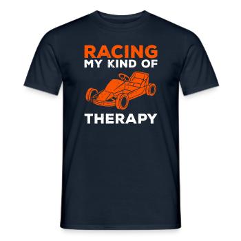 Go Kart Kart Driver Go Kart Racing - Men's T-Shirt - navy - Front - AI Model Male 178 light (178cm)