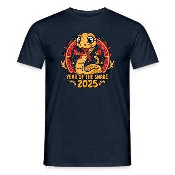 Année Chinoise 2025 Année du Serpent - T-shirt homme - marine - Devant - AI Model Male 178 light (178cm)