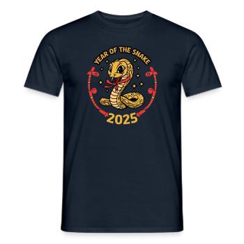 Année Chinoise 2025 Année du Serpent - T-shirt homme - marine - Devant - AI Model Male 178 light (178cm)