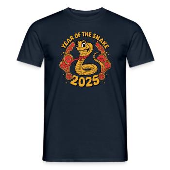 Année Chinoise 2025 Année du Serpent - T-shirt homme - marine - Devant - AI Model Male 178 light (178cm)