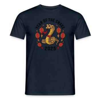 Année Chinoise 2025 Année du Serpent - T-shirt homme - marine - Devant - AI Model Male 178 light (178cm)