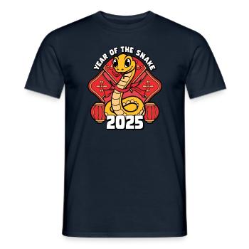 Chinese Year 2025 Year of the Snake - Men's T-Shirt - navy - Front - AI Model Male 178 light (178cm)